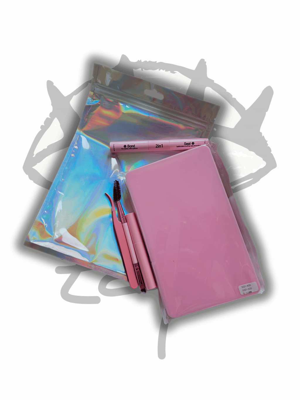 Kit Extensions de Cils DIY - Effet Baddie - 2en1 Bond & Seal + Pinces (Complet)