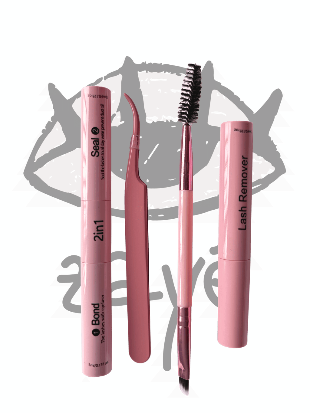 Kit Extensions de Cils DIY - Effet Baddie - 2en1 Bond & Seal + Pinces (Complet)