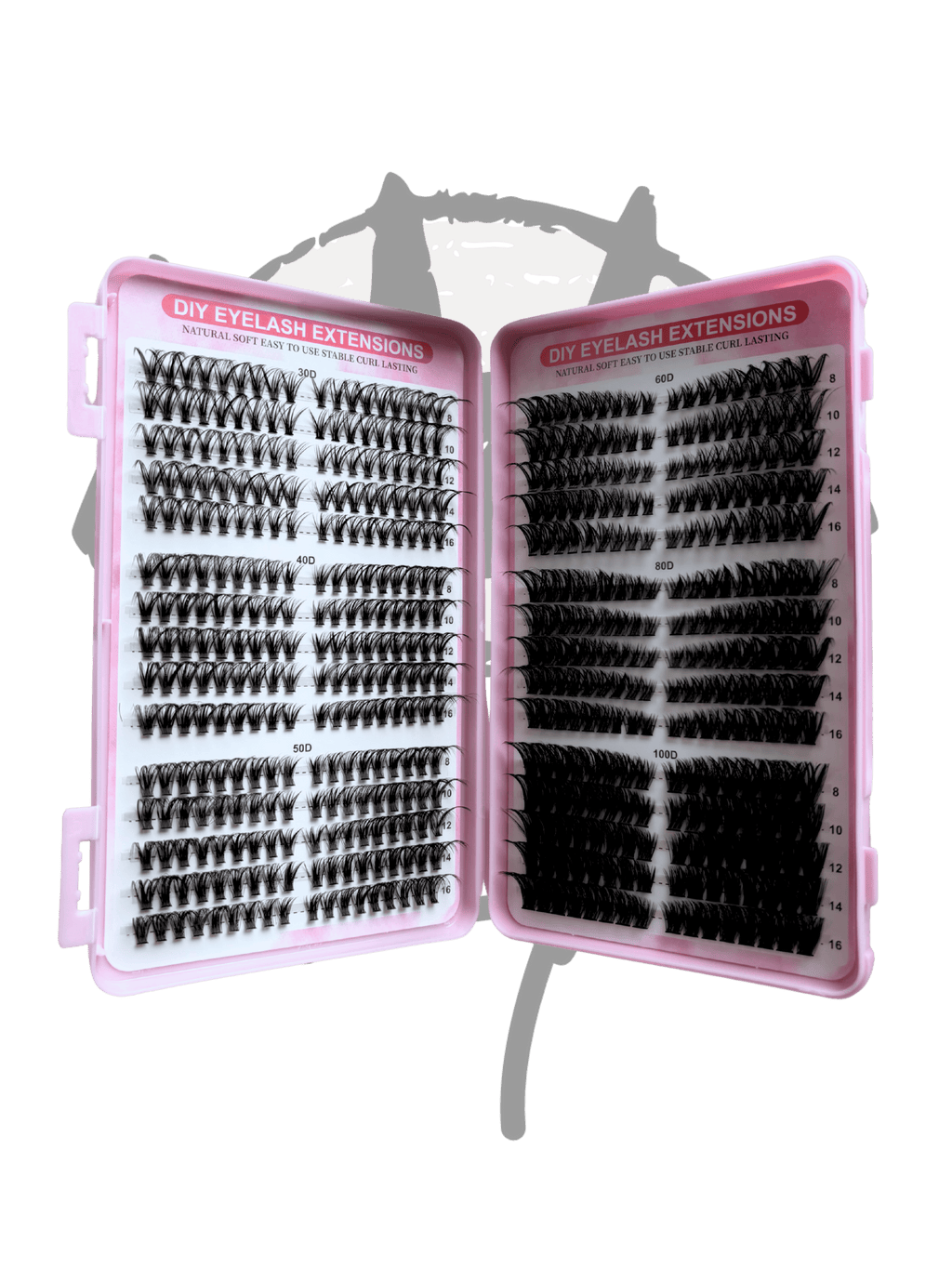 Kit Extensions de Cils DIY - Effet Baddie - 2en1 Bond & Seal + Pinces (Complet)